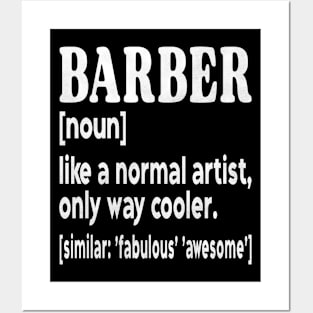 Barber Funny Definition Posters and Art